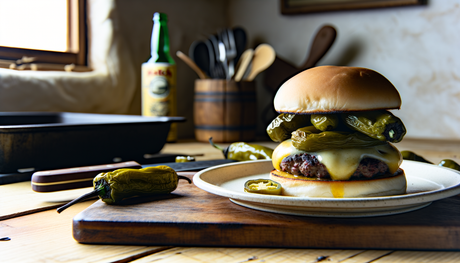 Arizona Green Chile Cheeseburger on the Arteflame Grill