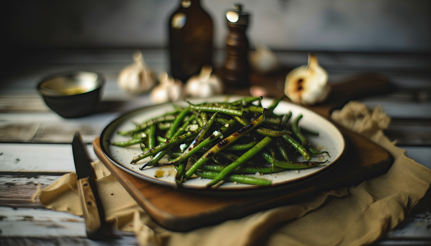 Iowa Charred Green Beans with Garlic Butter