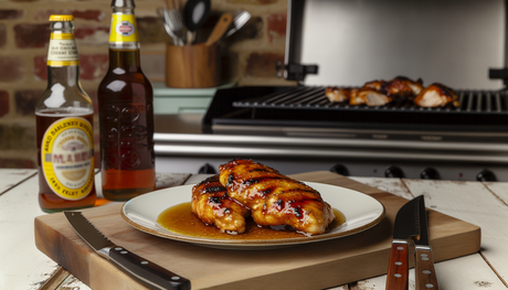 British Sticky Honey and Mustard Glazed Chicken