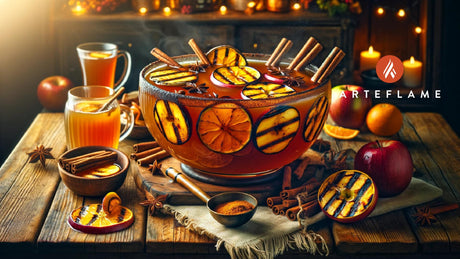 Grilled Spiked Cider Punch with Bourbon and Sweet Honey BBQ Spice - Arteflame Grill Recipe