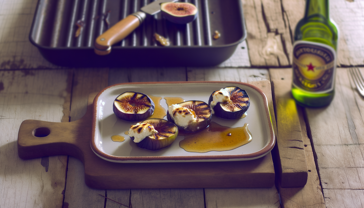 Portuguese Grilled Figs with Goat Cheese