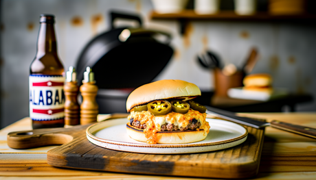 Alabama Spicy Pimento Cheese Burgers on the Arteflame