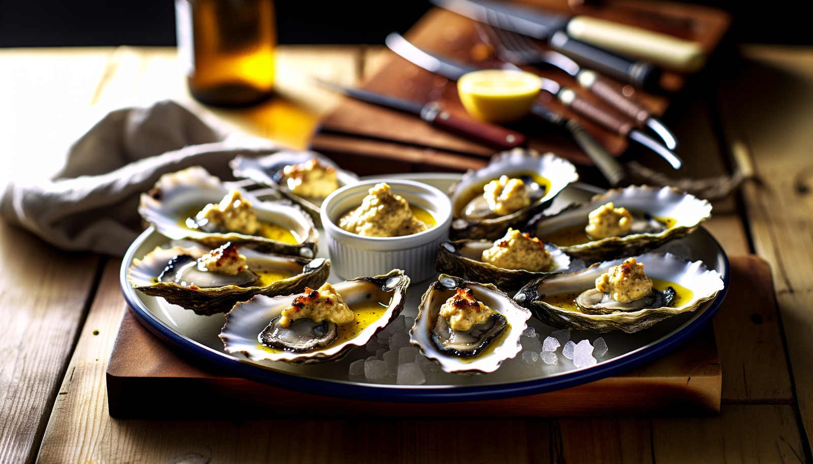 California Grilled Oysters with Garlic Butter