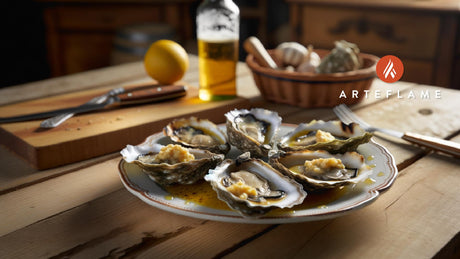 Portuguese Grilled Oysters with Garlic Butter