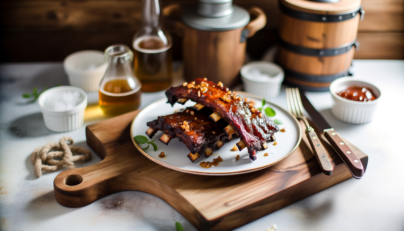 Georgia Peach Smoked Spare Ribs