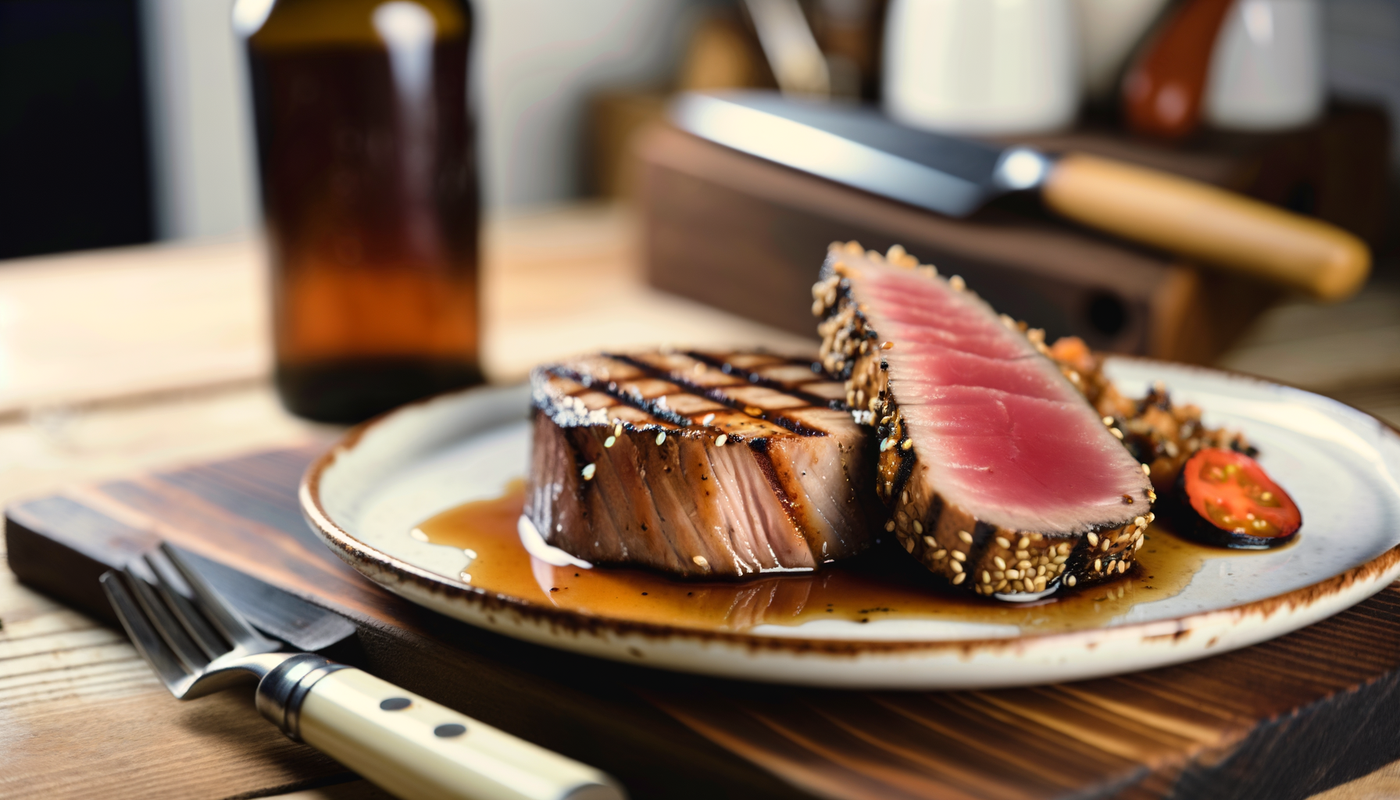 Hawaiian Grilled Ahi Tuna with Sesame-Soy Glaze