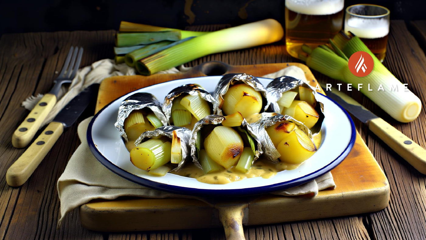 Belgian Smoky Leek and Potato Parcels on the Arteflame