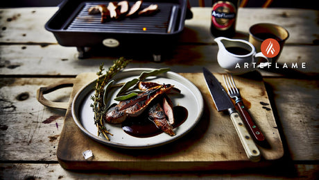 British Grilled Goose Breast with Sage and Port Sauce