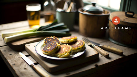 Welsh Leek and Potato Cakes on the Arteflame Grill