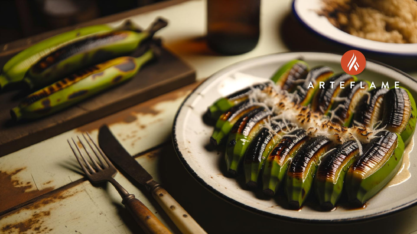 Hawaiian Charred Green Banana with Coconut Syrup