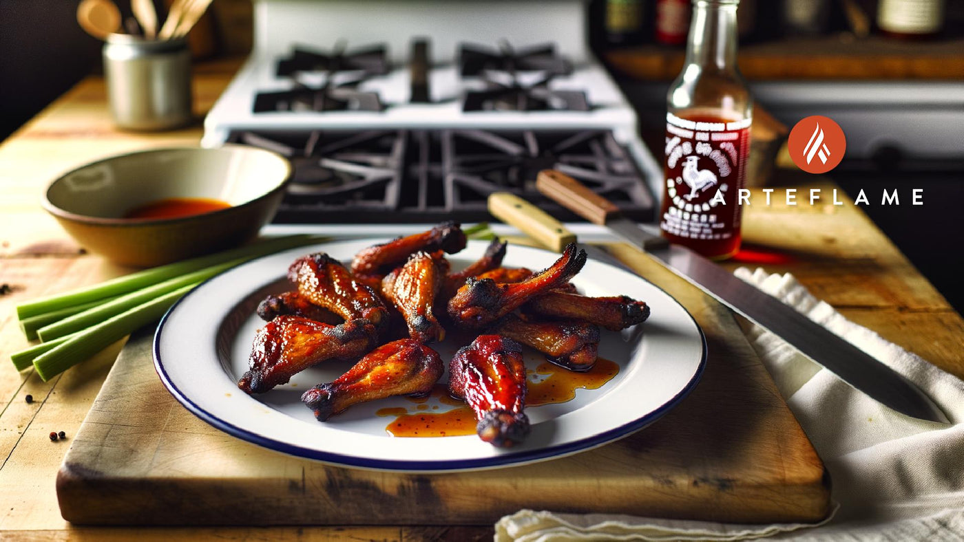 Maine Maple-Sriracha Glazed Wings on the Arteflame Grill