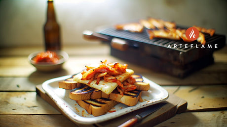 Grilled Korean Kimchi Cheese Toast on Arteflame Grill