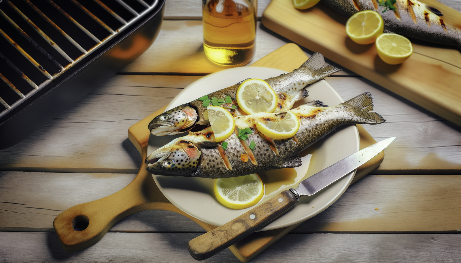 Grilled Colorado Trout with Lemon Butter & Herbs