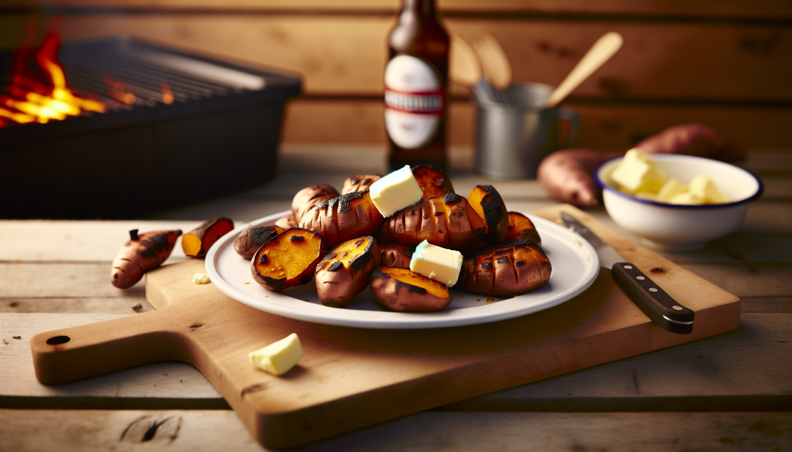 Norwegian Fire-Charred Sweet Potatoes with Butter