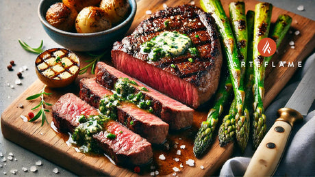 Perfectly Seared Flat Iron Steaks with Herb Butter