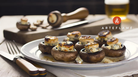 French Roquefort-Stuffed Grilled Mushrooms