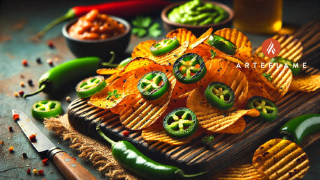 Crispy Grilled Jalapeño Potato Chips - Spicy Snack Delight