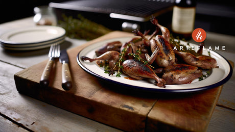 British Grilled Game Birds with Juniper and Thyme