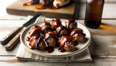 Kansas BBQ Bacon-Wrapped Meatballs on Arteflame Grill