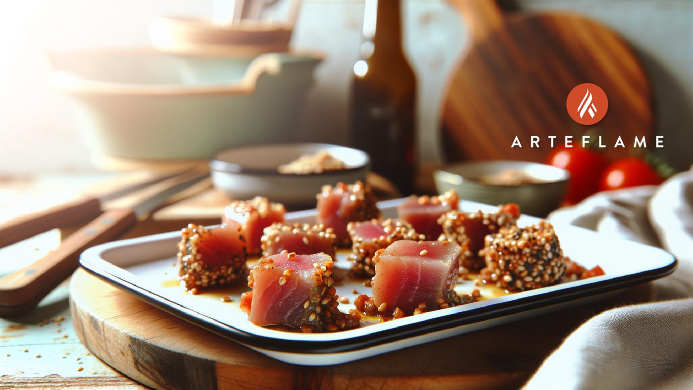 Hawaiian Poke Style Grilled Tuna Bites