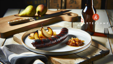 Belgian Grilled Blood Sausage with Pear Relish