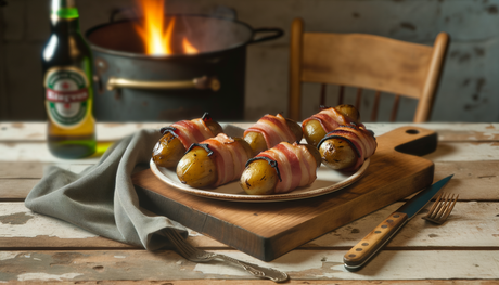 Flame-Grilled Irish Bacon-Wrapped Potatoes