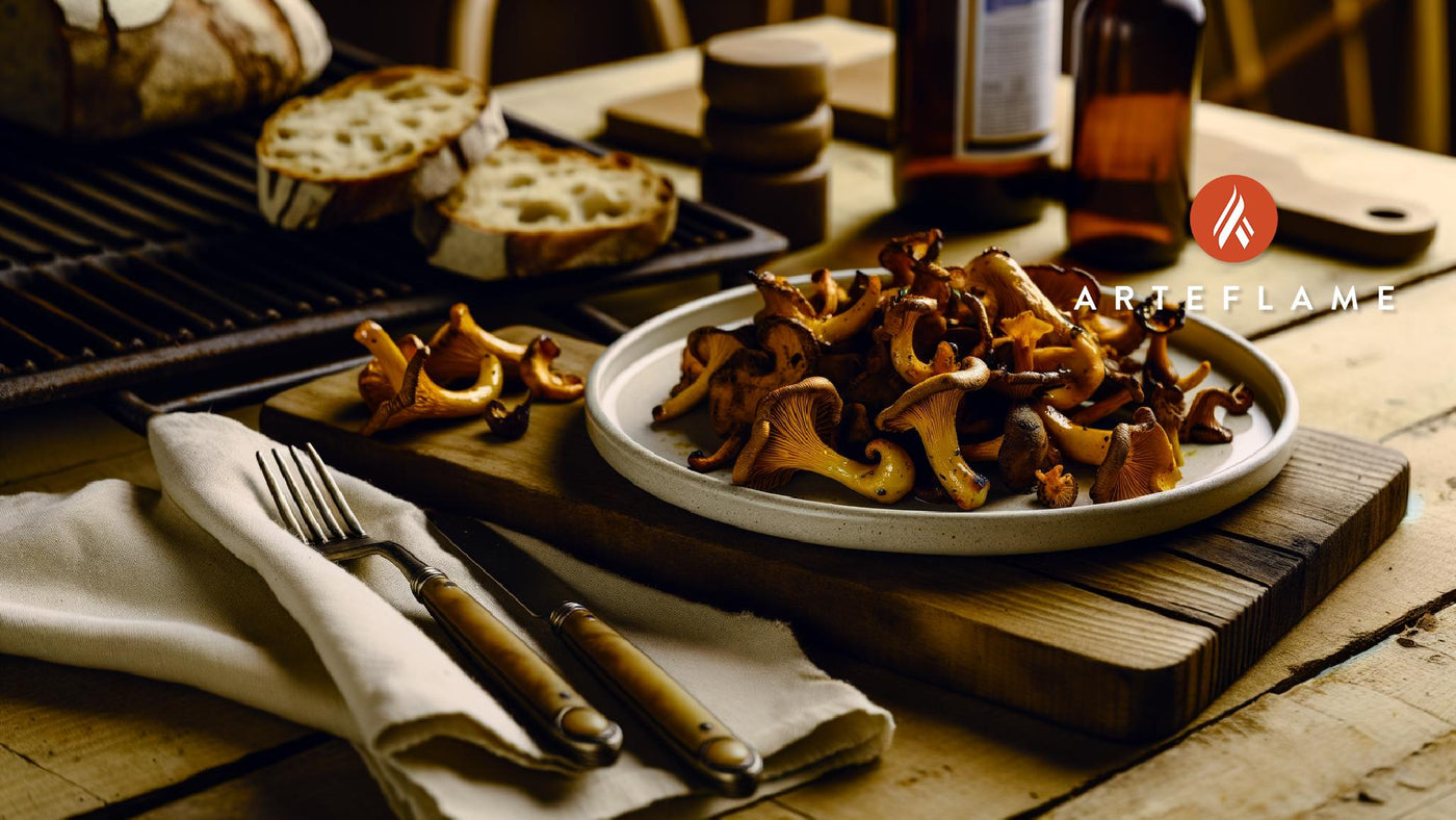 Grilled Idaho Chanterelle Mushrooms on Arteflame