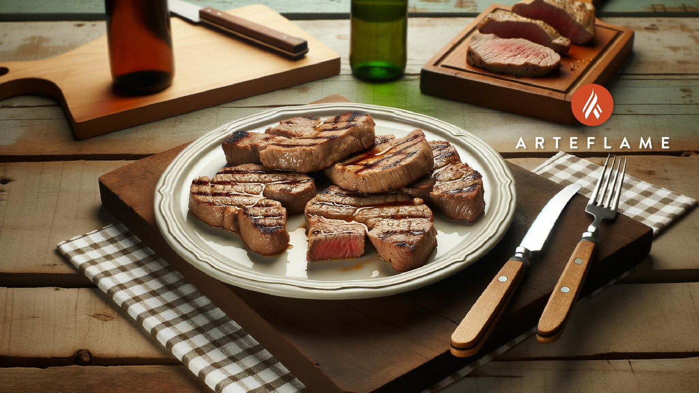 Portuguese-Style Grilled Veal Steaks on Arteflame