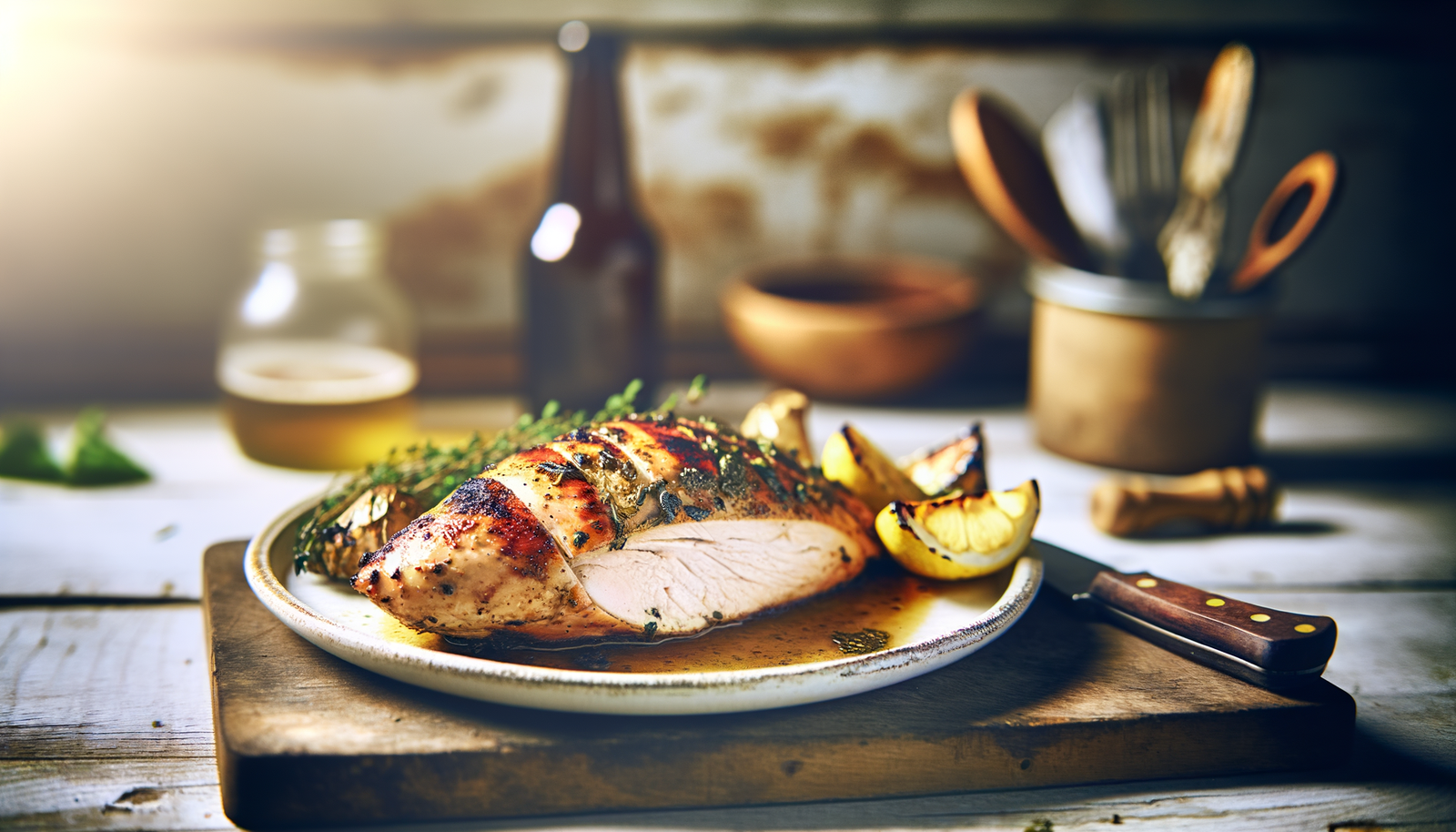 Grilled Colorado Wild Turkey Breast with Lemon & Herbs