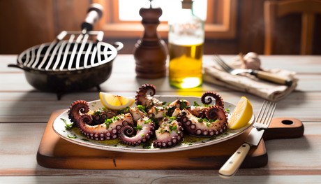 Albanian Style Grilled Octopus on Arteflame