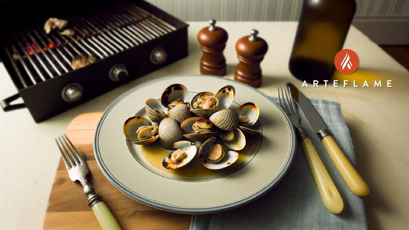 Grilled Delaware Clams with Garlic Butter