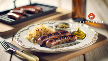 Grilled German Bratwurst with Sauerkraut