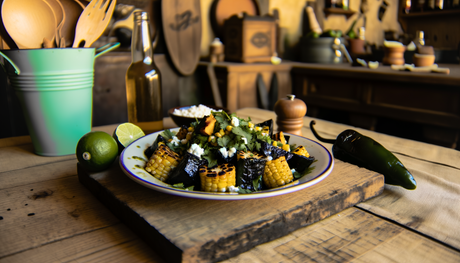 Mexican Grilled Poblano and Corn Salsa