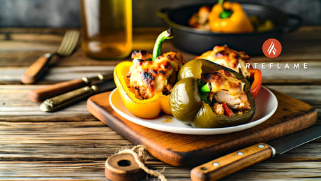 Georgia BBQ Chicken Stuffed Bell Peppers