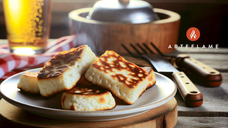 Grilled Albanian Sheep Cheese - Perfectly Crispy & Golden