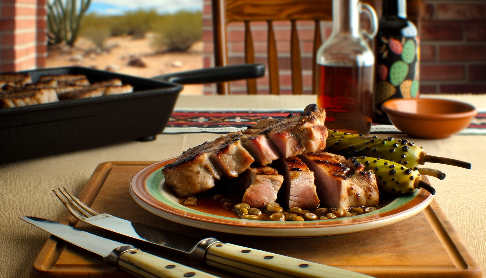 Arizona Grilled Prickly Pear Pork Chops