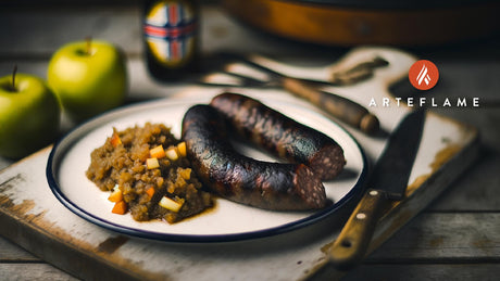 Norwegian Grilled Blood Sausage with Apple Chutney