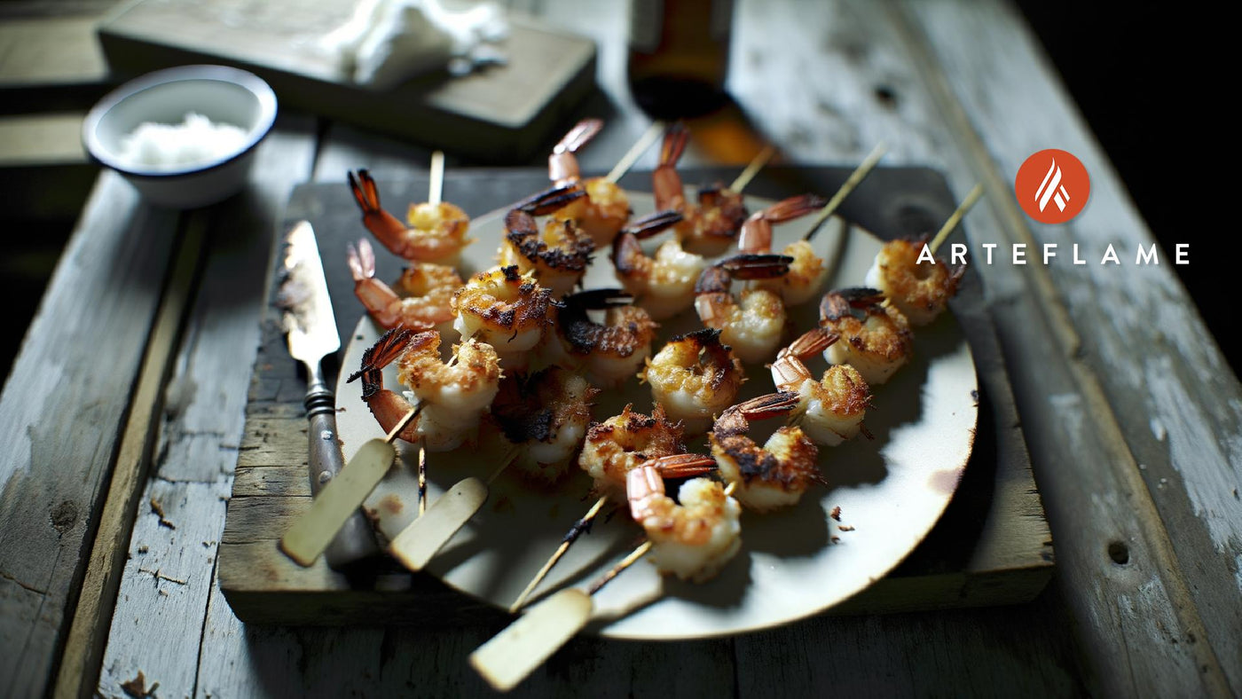 Florida-Style Coconut Shrimp Skewers on Arteflame