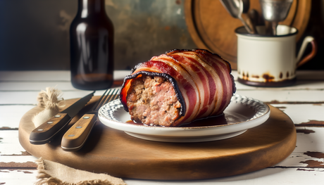 Georgia BBQ Bacon-Wrapped Meatloaf on the Grill