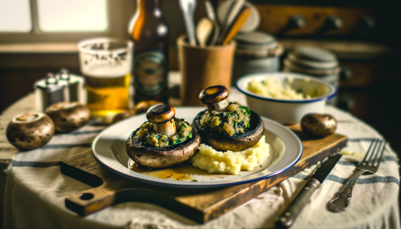 Grilled Irish Colcannon-Stuffed Mushrooms