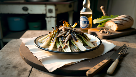 Italian Grilled Chicory with Anchovy Dressing