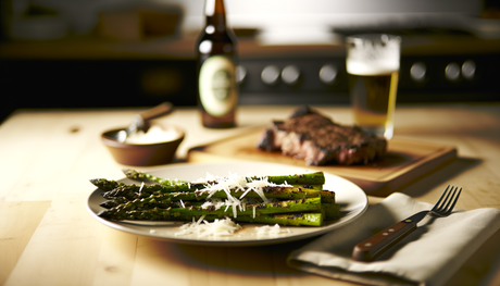 Charred Asparagus with Parmesan - Illinois Grilled Delight