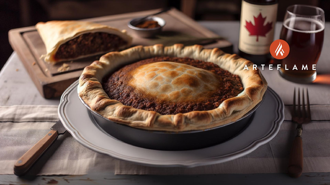 Quebec-Style Canadian Grilled Tourtière with Flaky Crust