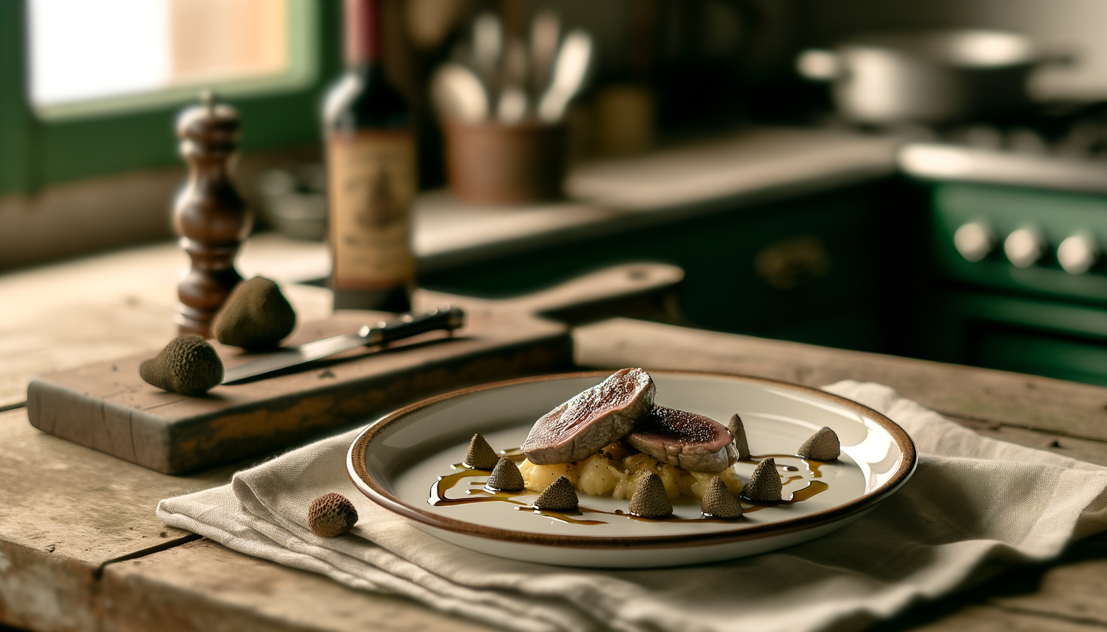 French Seared Duck Liver with Truffle Oil