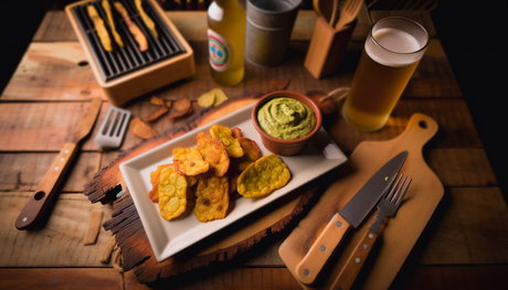 Arizona Tostones with Green Chile Aioli