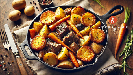 Grilled Lancashire Hotpot with Crispy Potatoes on the Arteflame