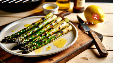 Charred Indiana Asparagus with Lemon Butter