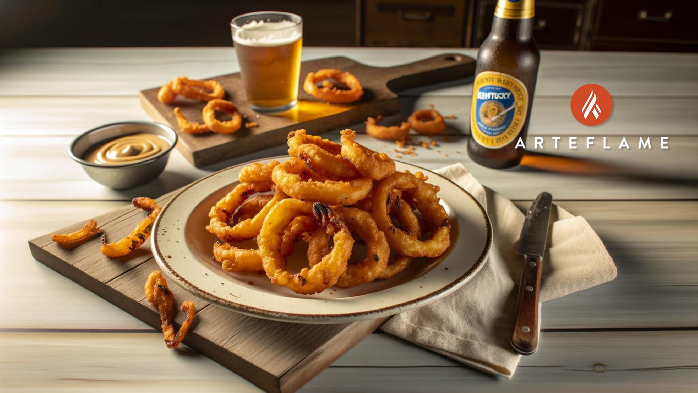 Kentucky Beer-Battered Onion Rings on the Arteflame