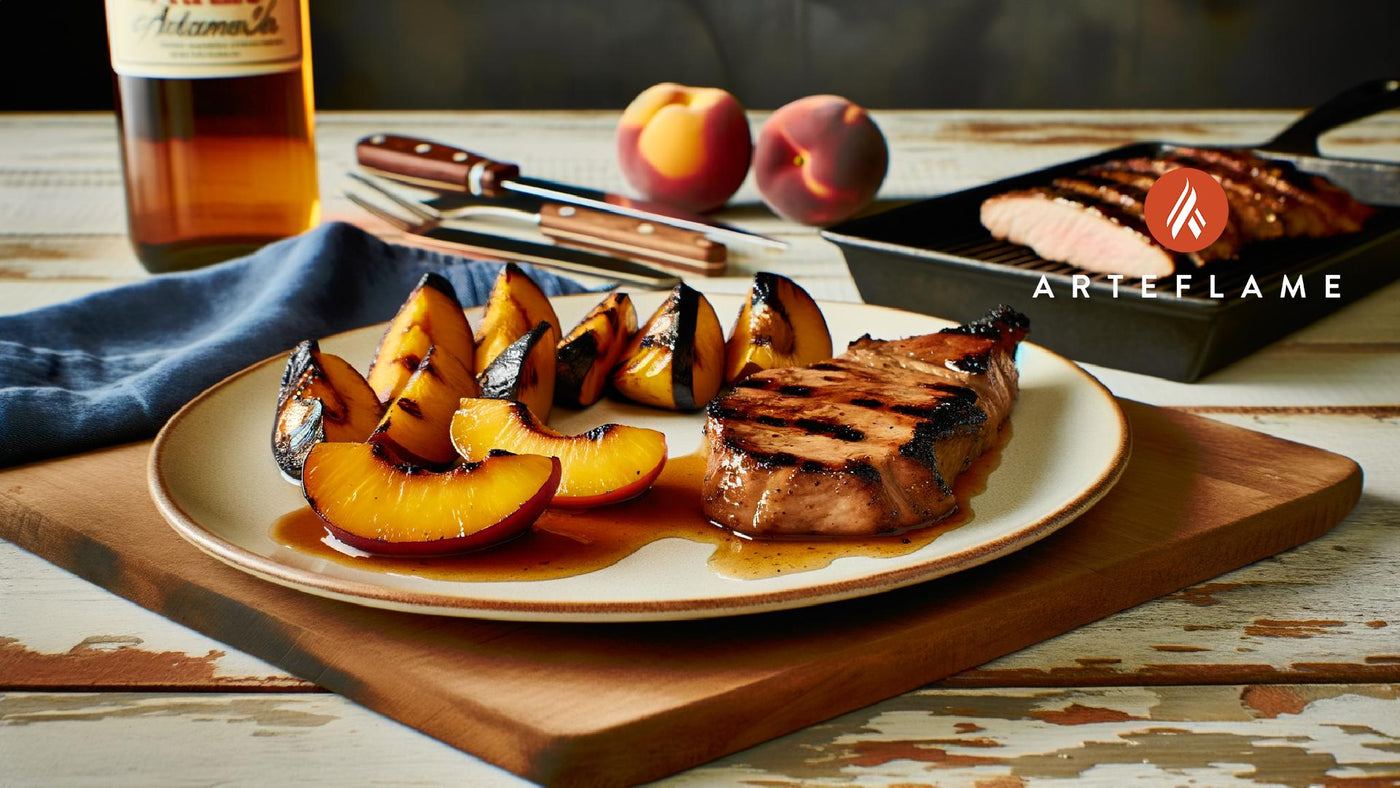 Grilled Peach Glazed Pork Tenderloin with Arkansas Peaches