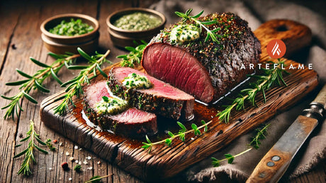 Grilled Elk Tenderloin with Herb Butter